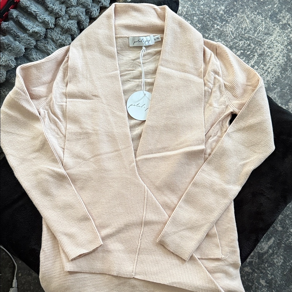Petal & Pup Light Pink Open Cardigan
